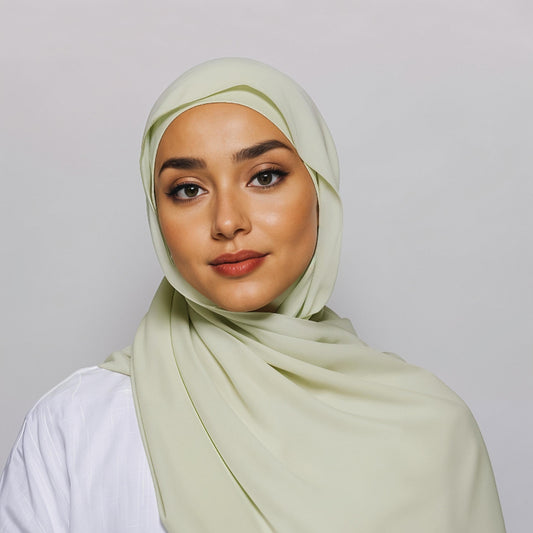 MAGNETIC PALE GREEN HIJAB